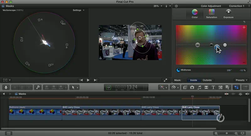 Работа с цветом в Final Cut Pro
