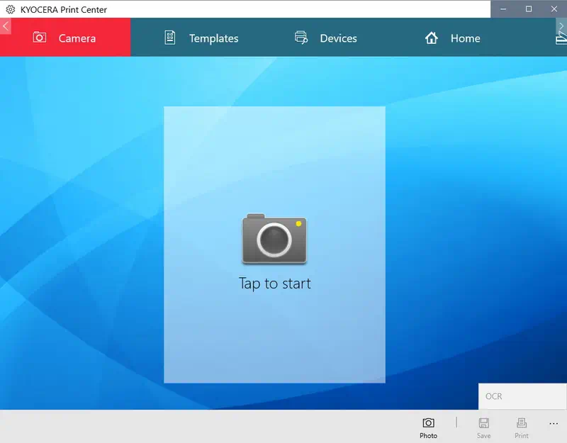 Работа с камерой в KYOCERA Print Center