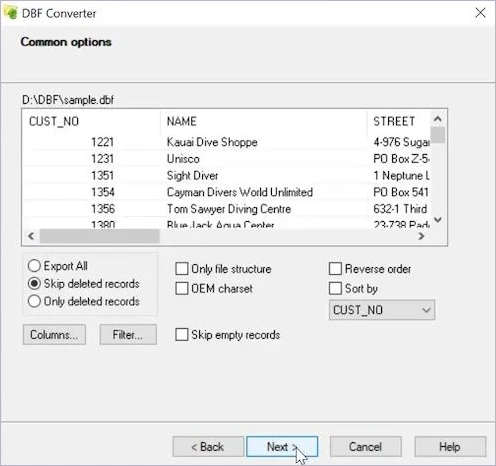 DBF Converter