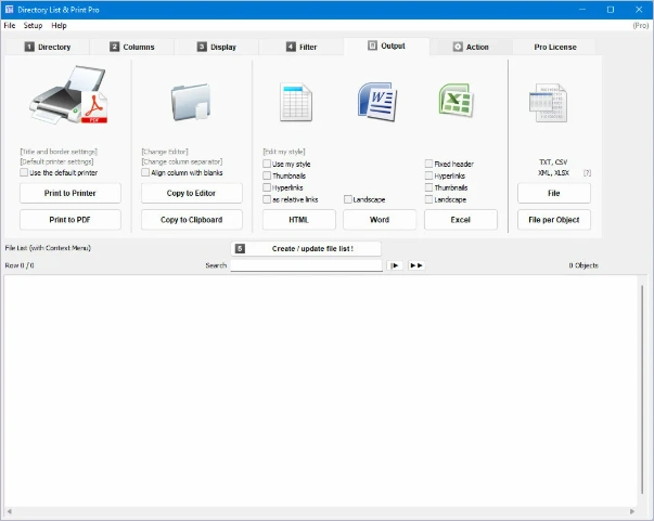 Directory List & Print