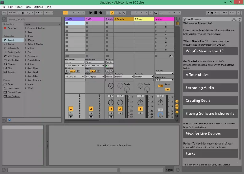 Интерфейс Ableton Live