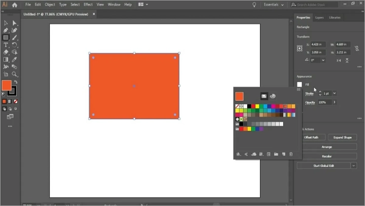 Интерфейс Adobe Illustrator