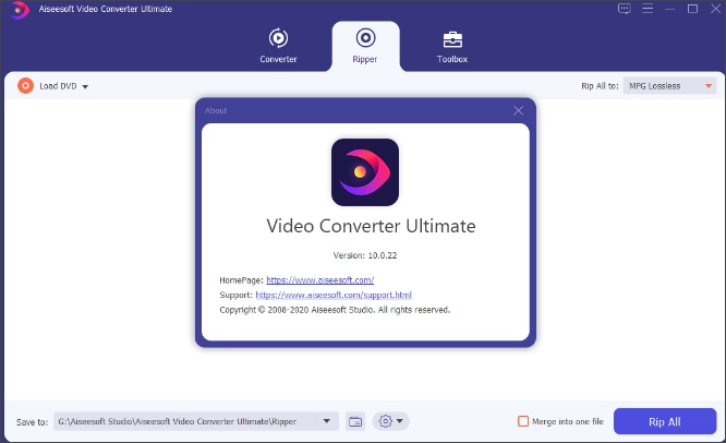 Интерфейс Aiseesoft Video Converter