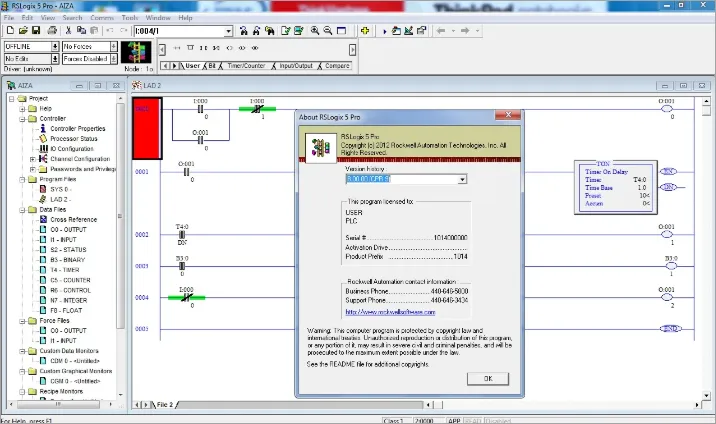 Интерфейс Allen Bradley RSLogix