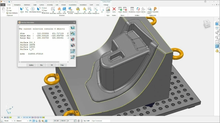 Интерфейс Autodesk PowerShape