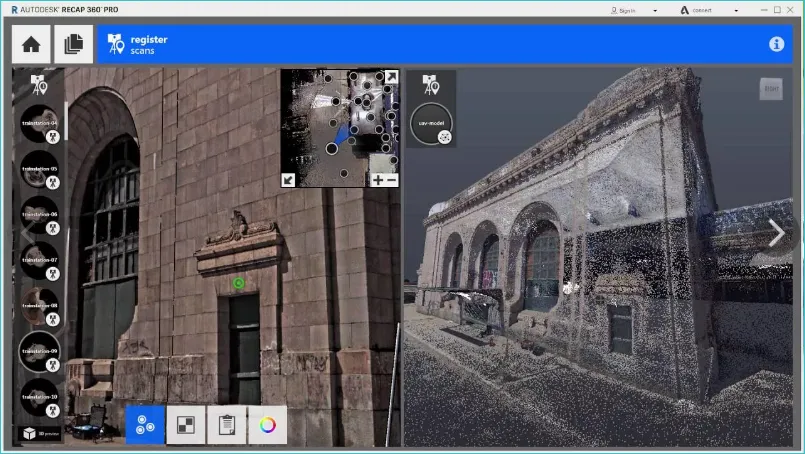 Интерфейс Autodesk ReCap