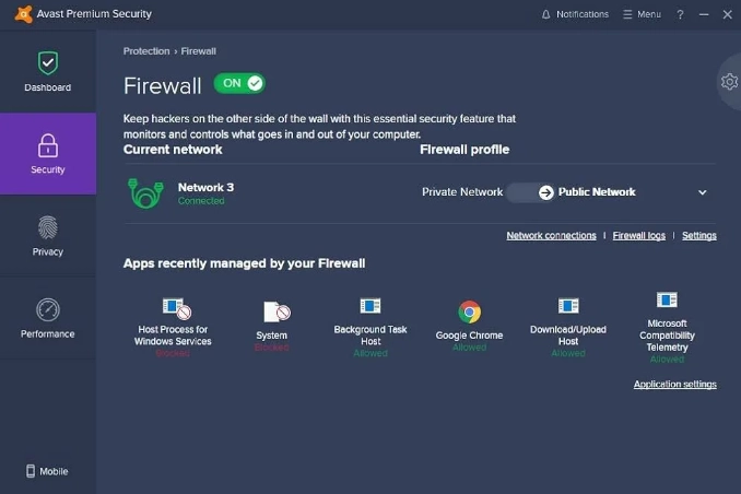 Интерфейс Avast Premium Security