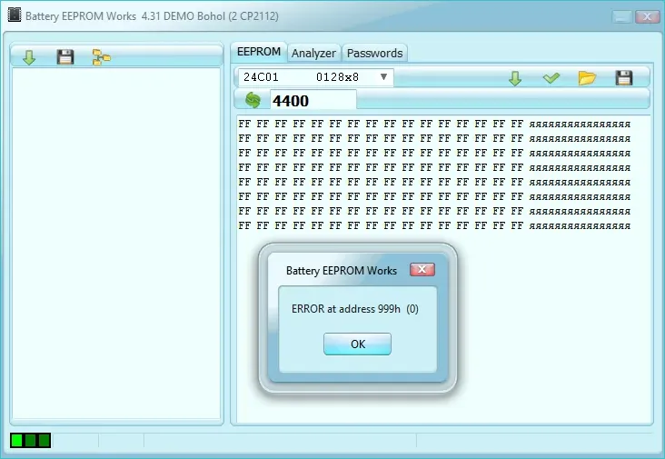 Интерфейс Battery EEPROM Works