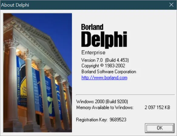 Интерфейс Borland Delphi