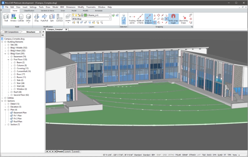 Интерфейс BricsCAD Ultimate