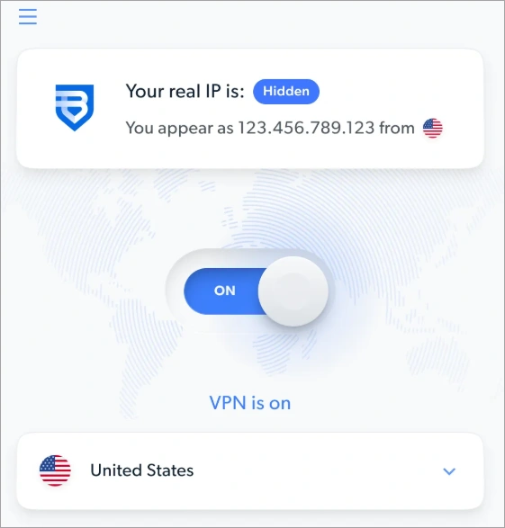 Интерфейс Bright VPN