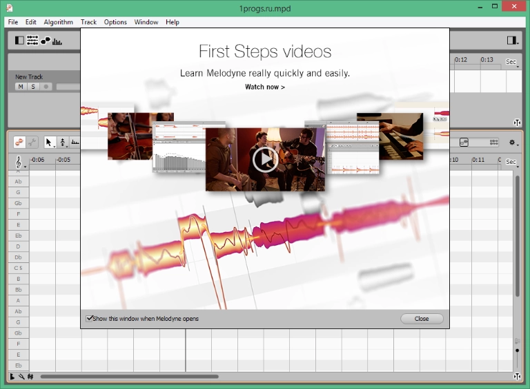 Интерфейс Celemony Melodyne Studio