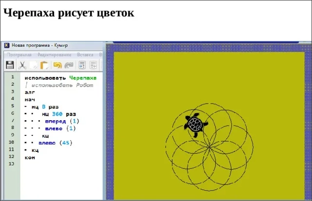 Интерфейс Черепашка