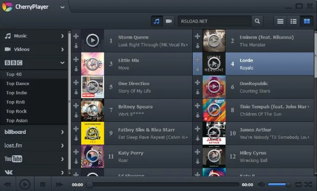 Интерфейс CherryPlayer