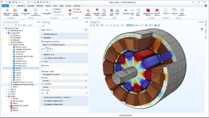 Интерфейс COMSOL Multiphysics