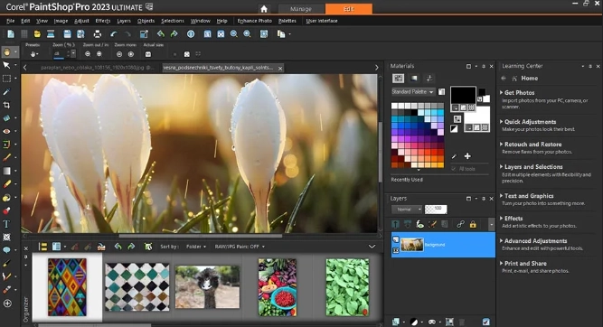 Интерфейс Corel PaintShop