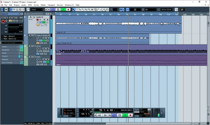 Интерфейс Cubase 11
