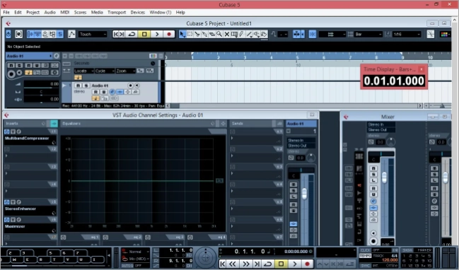 Интерфейс Cubase 5