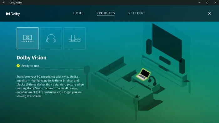 Интерфейс Dolby Access