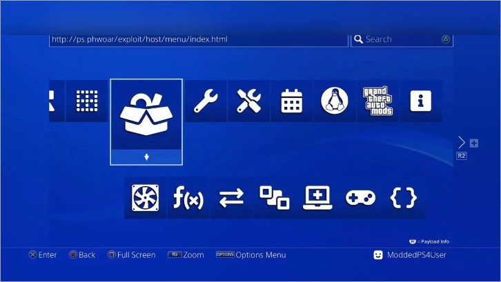 Интерфейс Эмулятор PS4