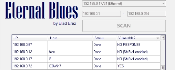 Интерфейс Eternal Blues