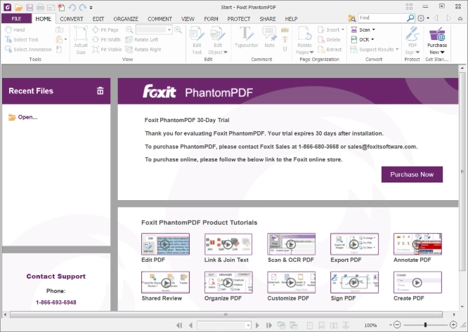 Интерфейс Foxit PhantomPDF