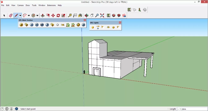 Интерфейс Google SketchUp Make