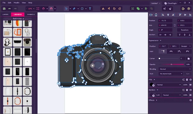 Интерфейс Gravit Designer
