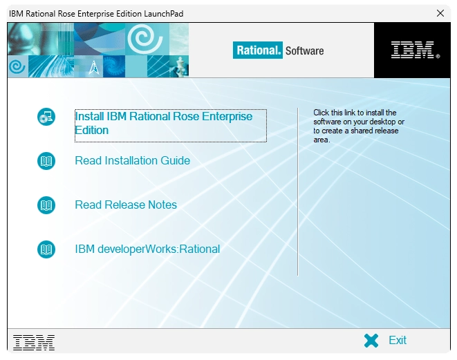 Интерфейс IBM Rational Rose Enterprise