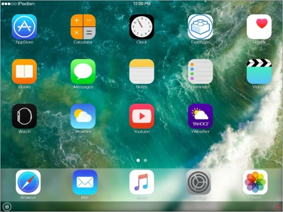 Интерфейс iPadian iPhone Emulator