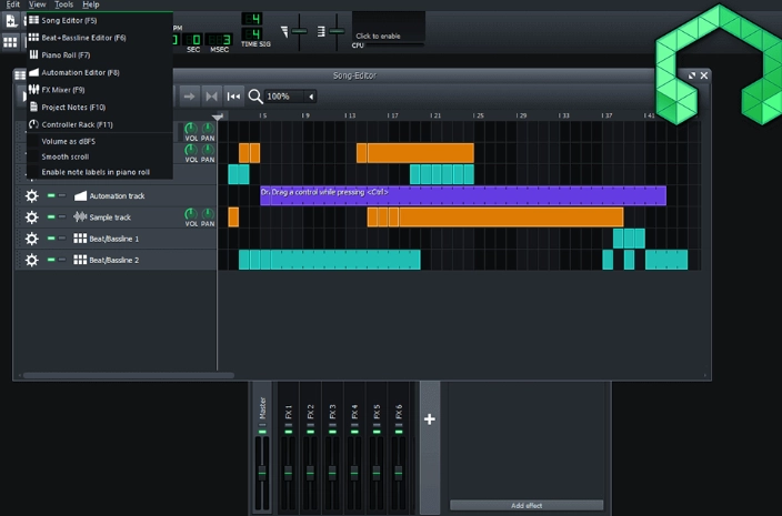 Интерфейс LMMS