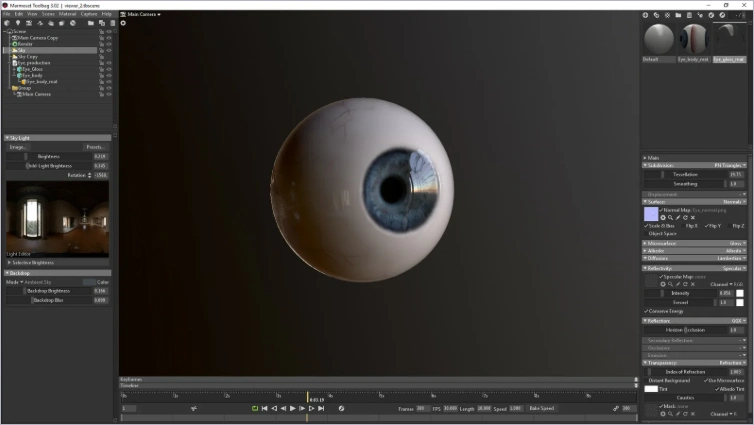Интерфейс Marmoset Toolbag