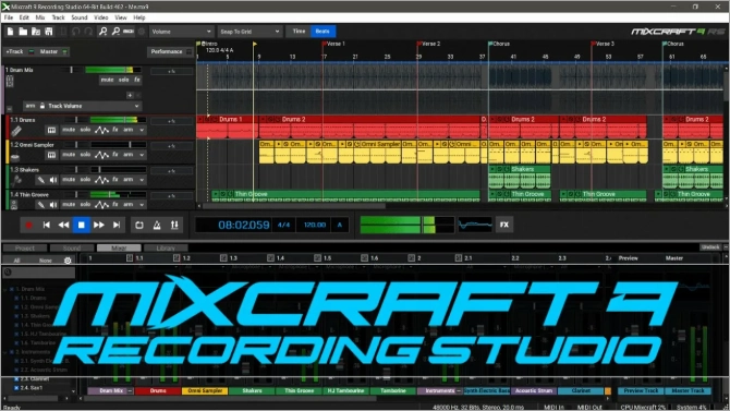 Интерфейс Mixcraft Pro