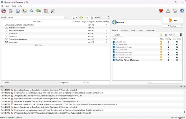 Интерфейс Mod Organizer