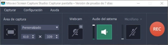 Интерфейс Movavi Screen Recorder