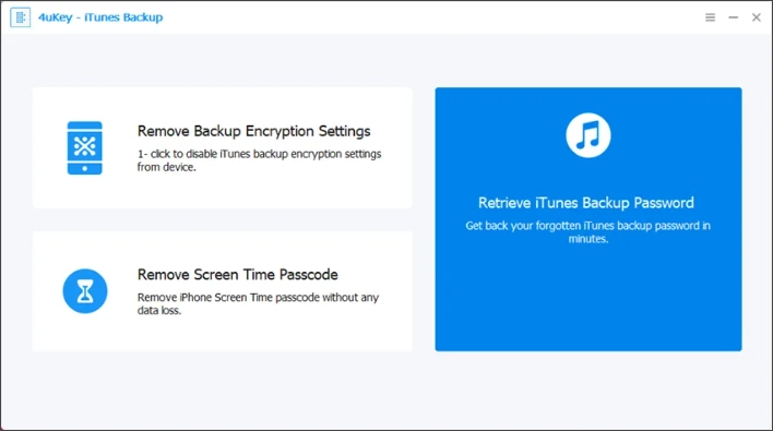 Интерфейс PassFab iPhone Backup Unlocker