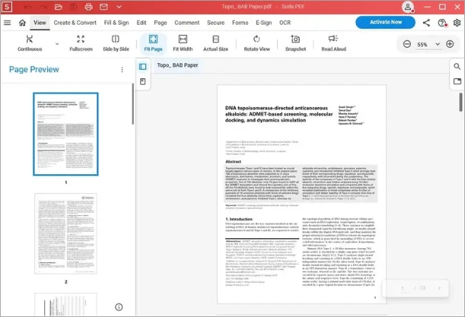 Интерфейс PDF Reader