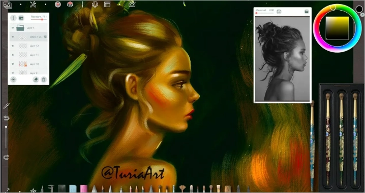 Интерфейс Realistic Paint Studio