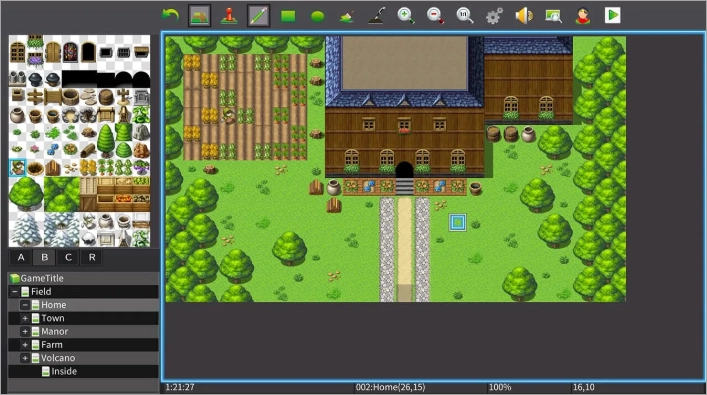 Интерфейс RPG Maker MV