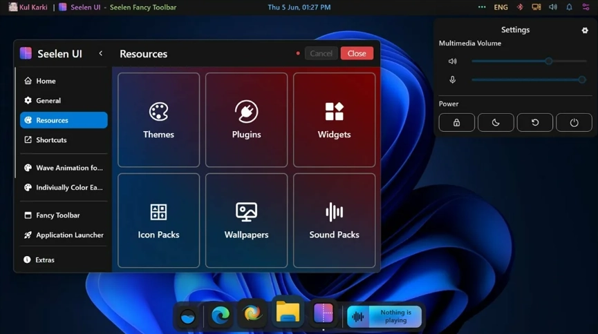 Интерфейс Seelen UI