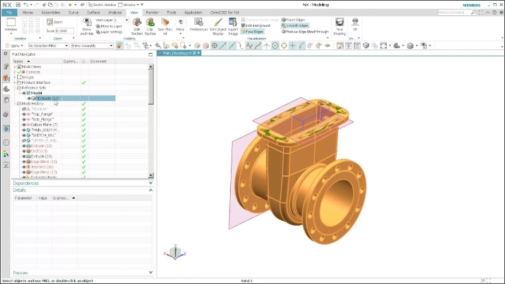 Интерфейс Siemens NX