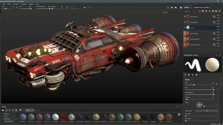 Интерфейс Substance 3D Painter