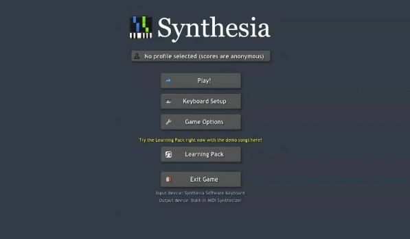 Интерфейс Synthesia