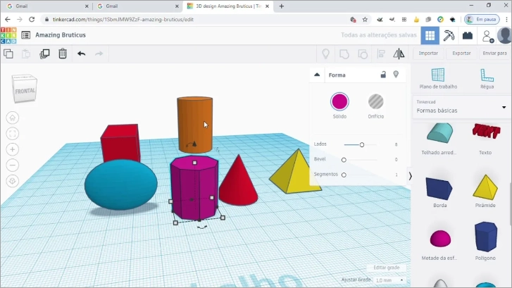 Интерфейс Tinkercad 3D