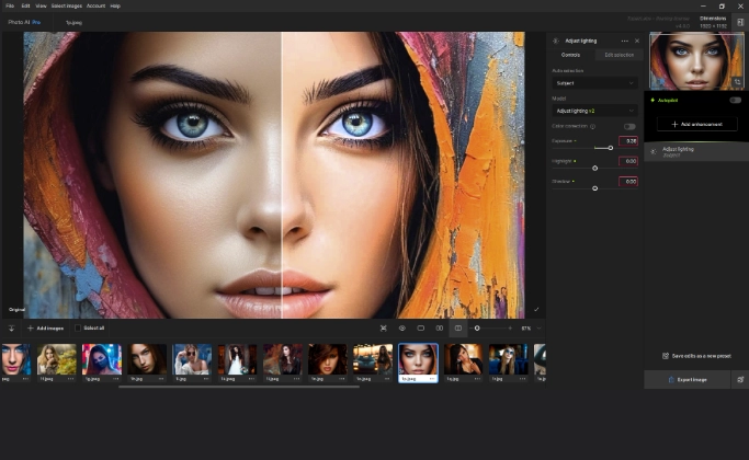 Интерфейс Topaz Photo AI