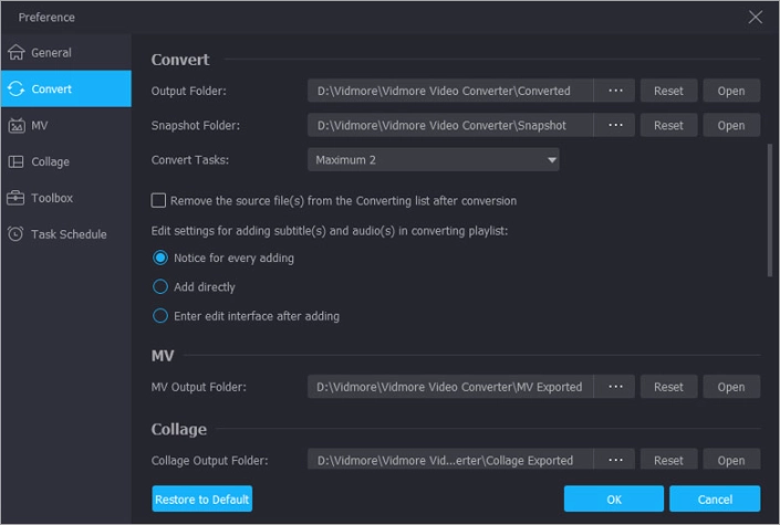 Интерфейс Vidmore Video Converter