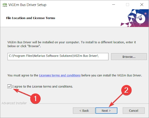 Интерфейс ViGEm Bus Driver