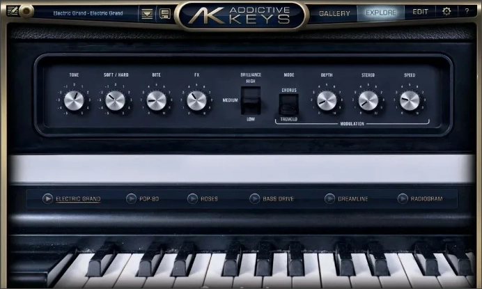 Интерфейс XLN Audio Addictive Keys