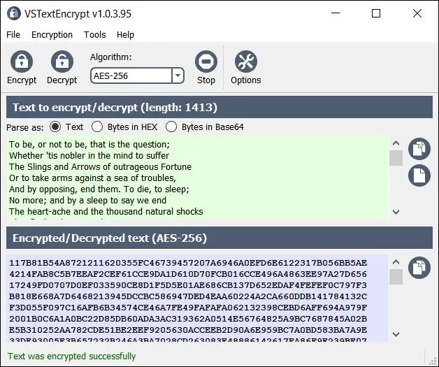 Media Text Encrypter