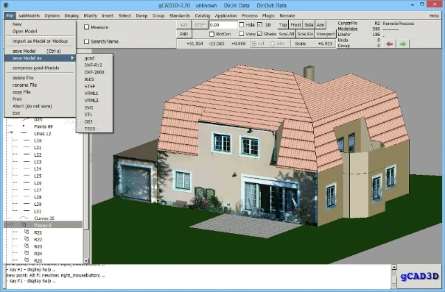 Программа gCAD3D